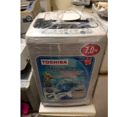 Máy giặt Toshiba màu xanh 7kg mới 78% chạy khỏe, vắt cực khô